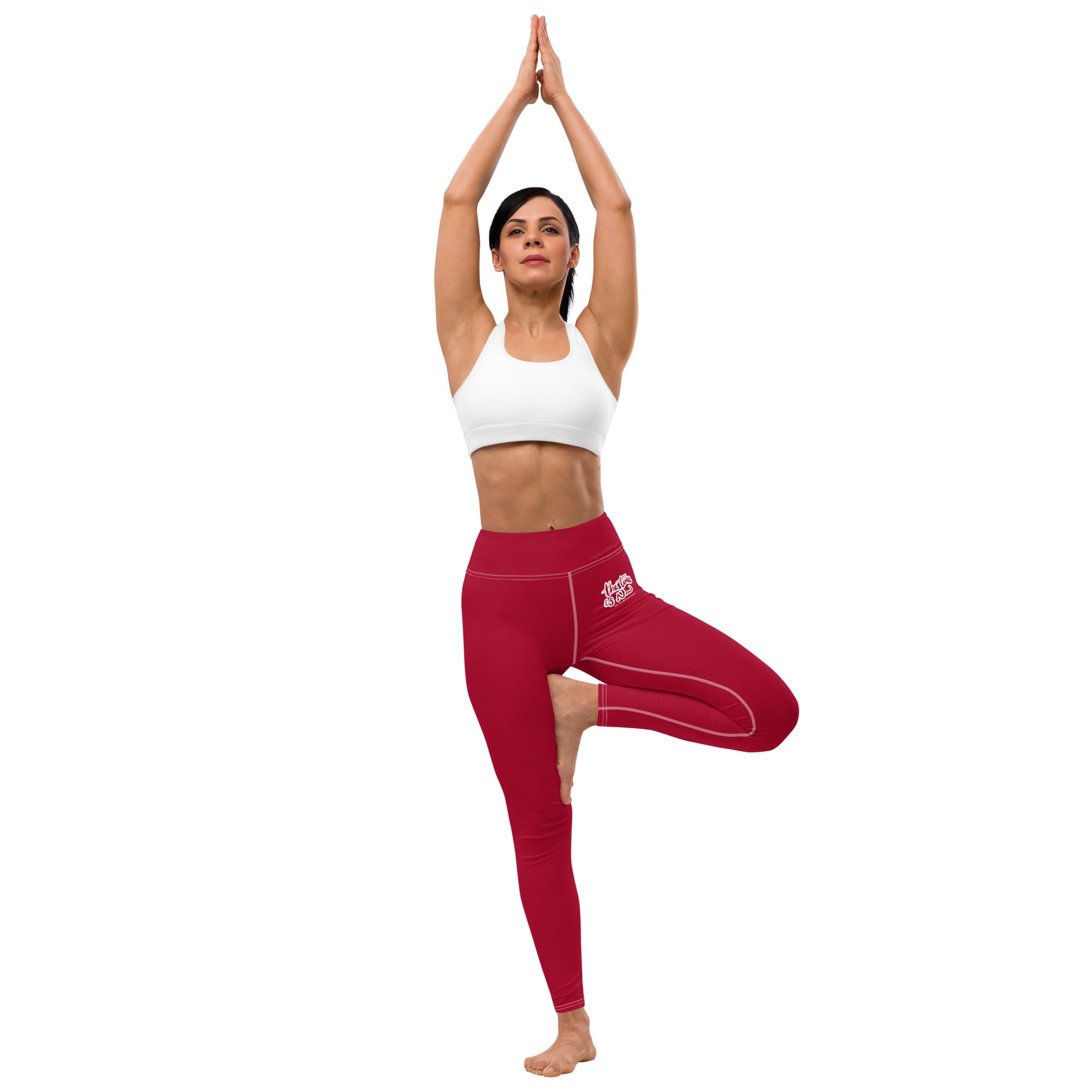 Yoga Leggings - The Time Is Now Red