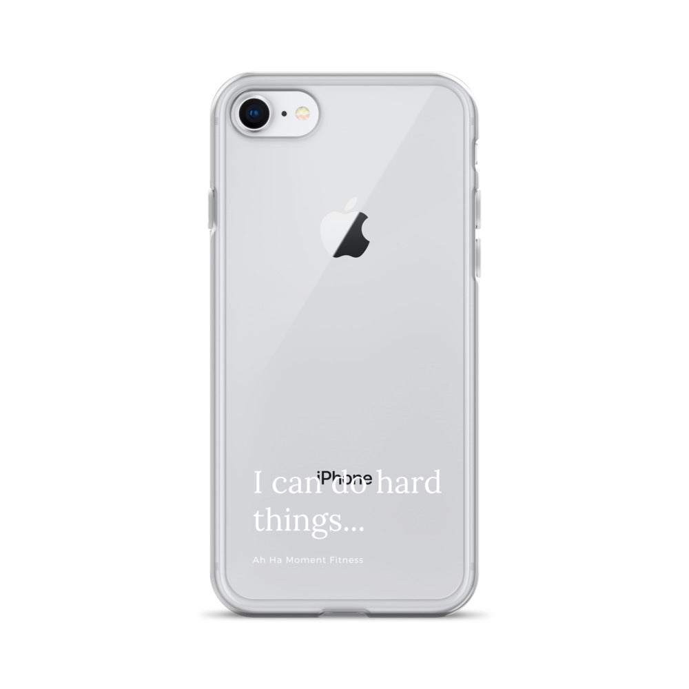 Clear Case for iPhone® - Hard Things Small Font