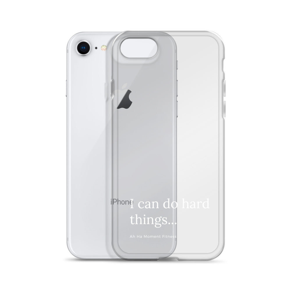 Clear Case for iPhone® - Hard Things Small Font