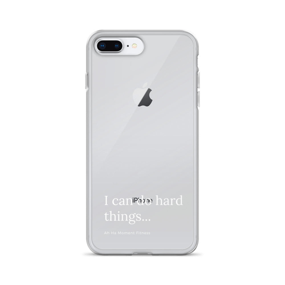 Clear Case for iPhone® - Hard Things Small Font