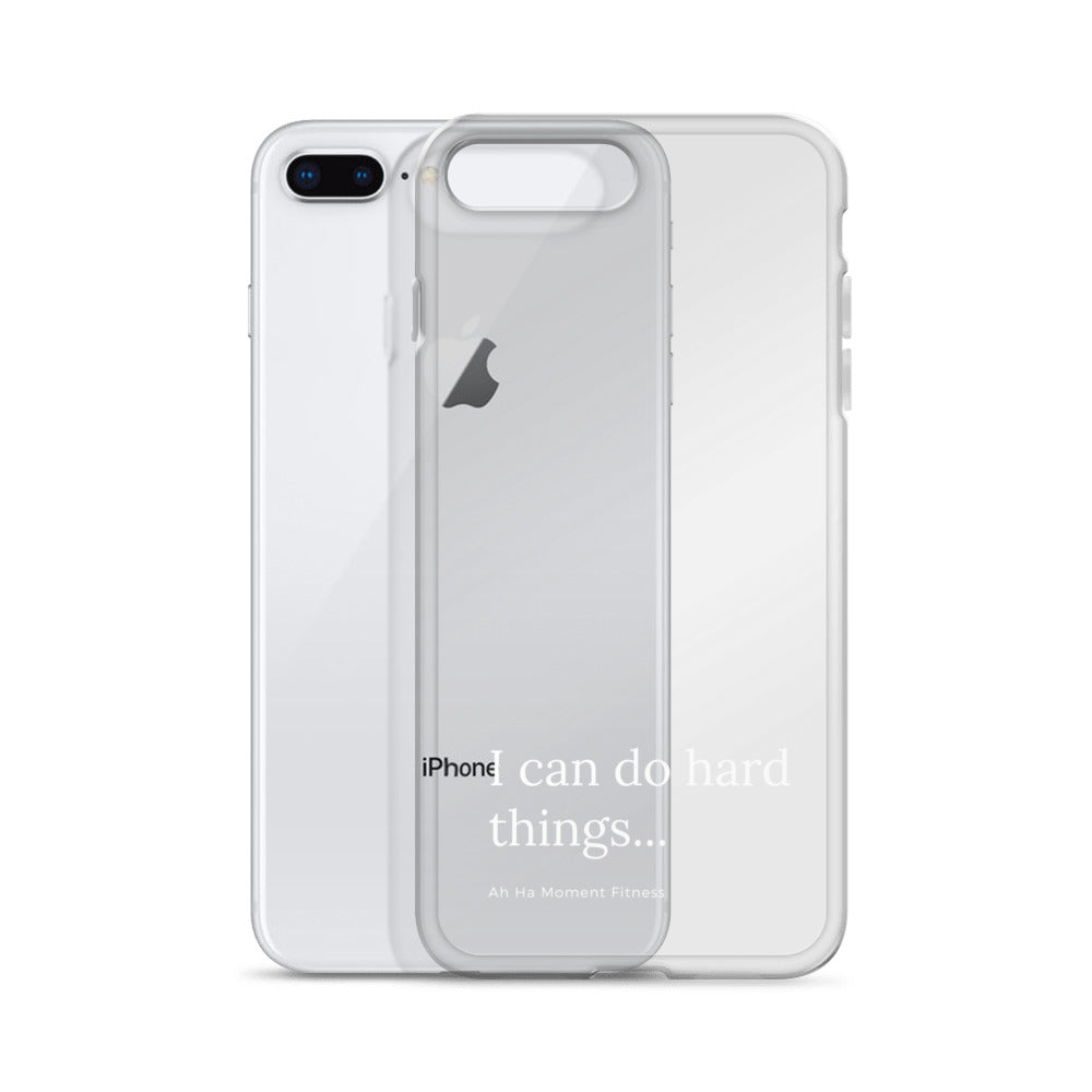 Clear Case for iPhone® - Hard Things Small Font