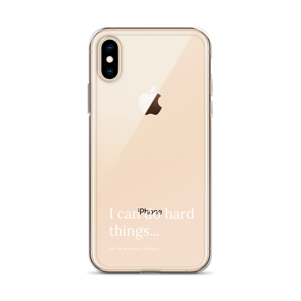 Clear Case for iPhone® - Hard Things Small Font