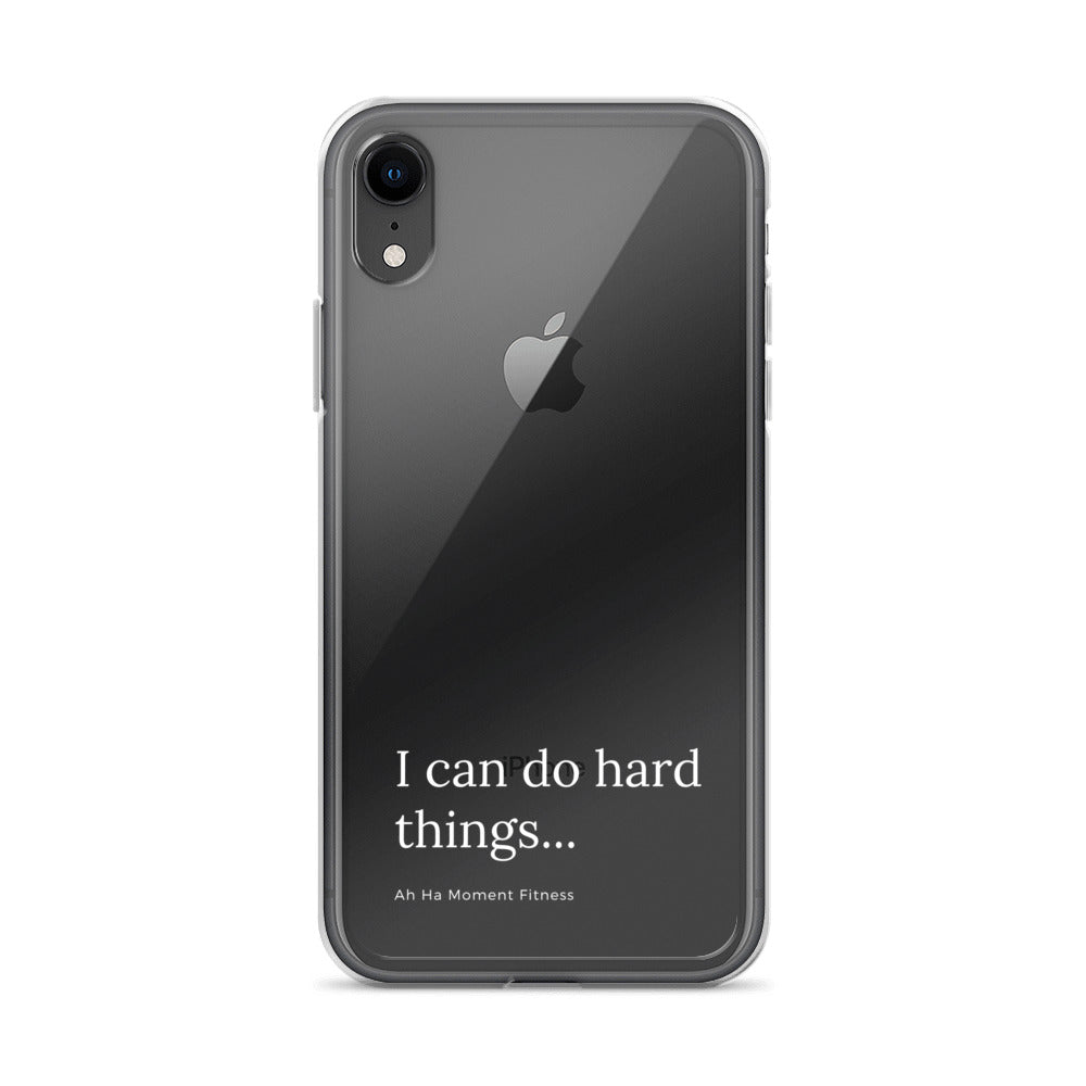 Clear Case for iPhone® - Hard Things Small Font