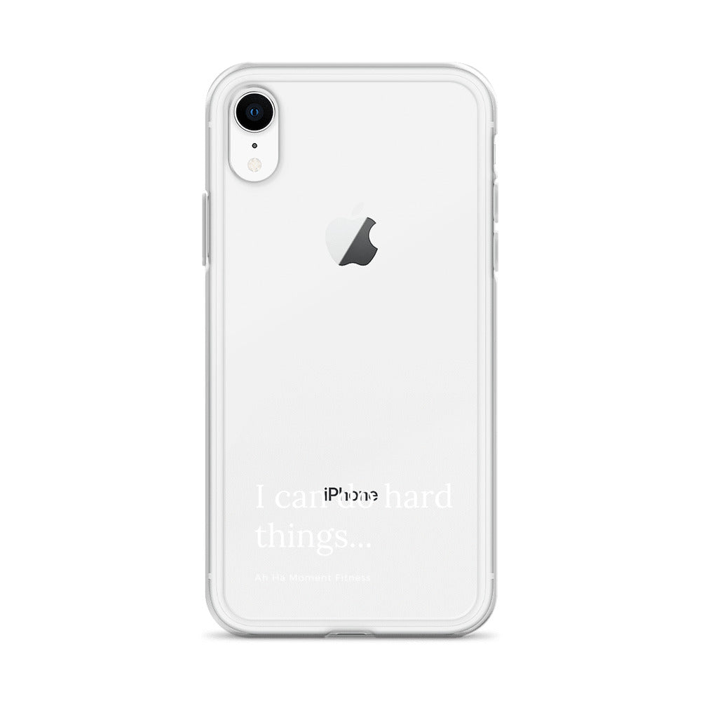 Clear Case for iPhone® - Hard Things Small Font