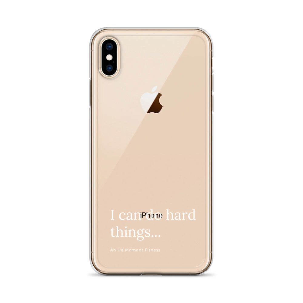 Clear Case for iPhone® - Hard Things Small Font