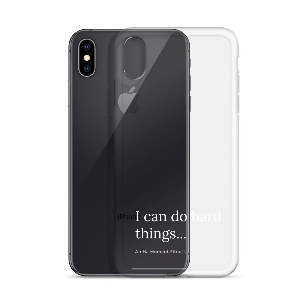 Clear Case for iPhone® - Hard Things Small Font