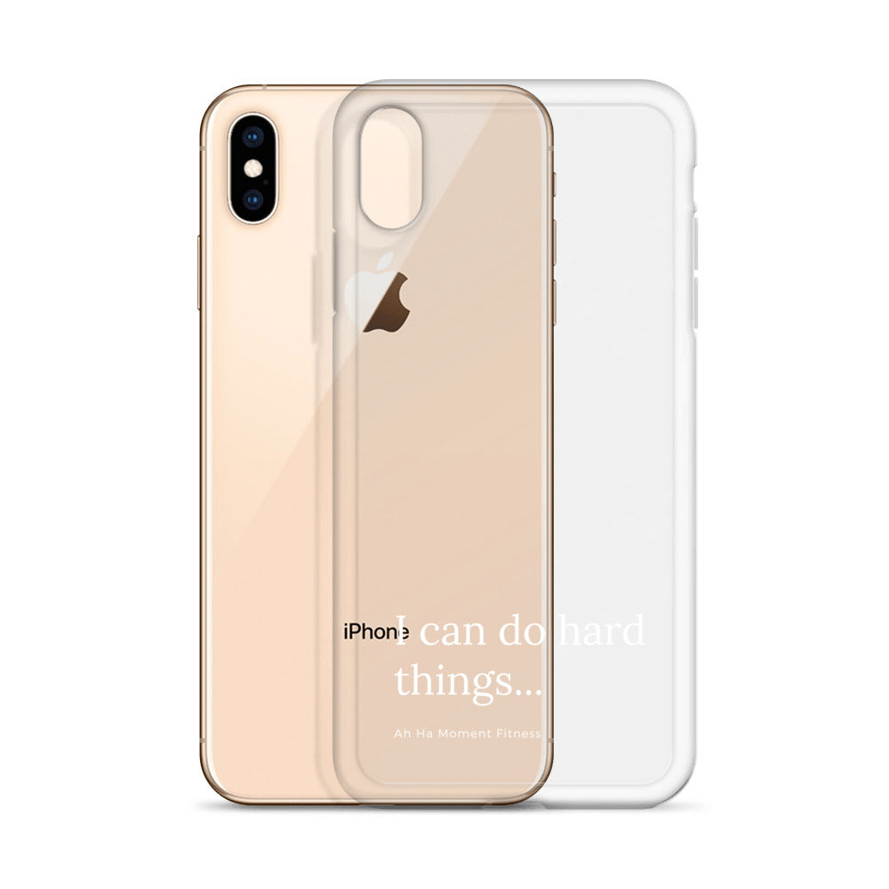 Clear Case for iPhone® - Hard Things Small Font