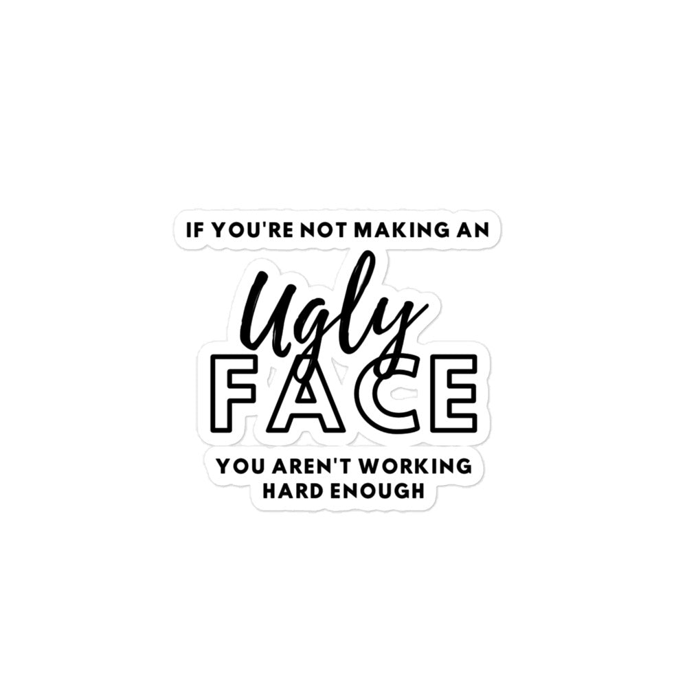 Bubble-free sticker - Ugly Face