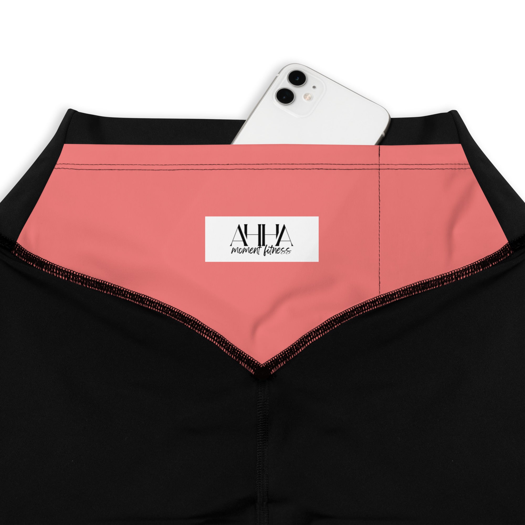 Sports Leggings - Ah Ha Small Font Pink