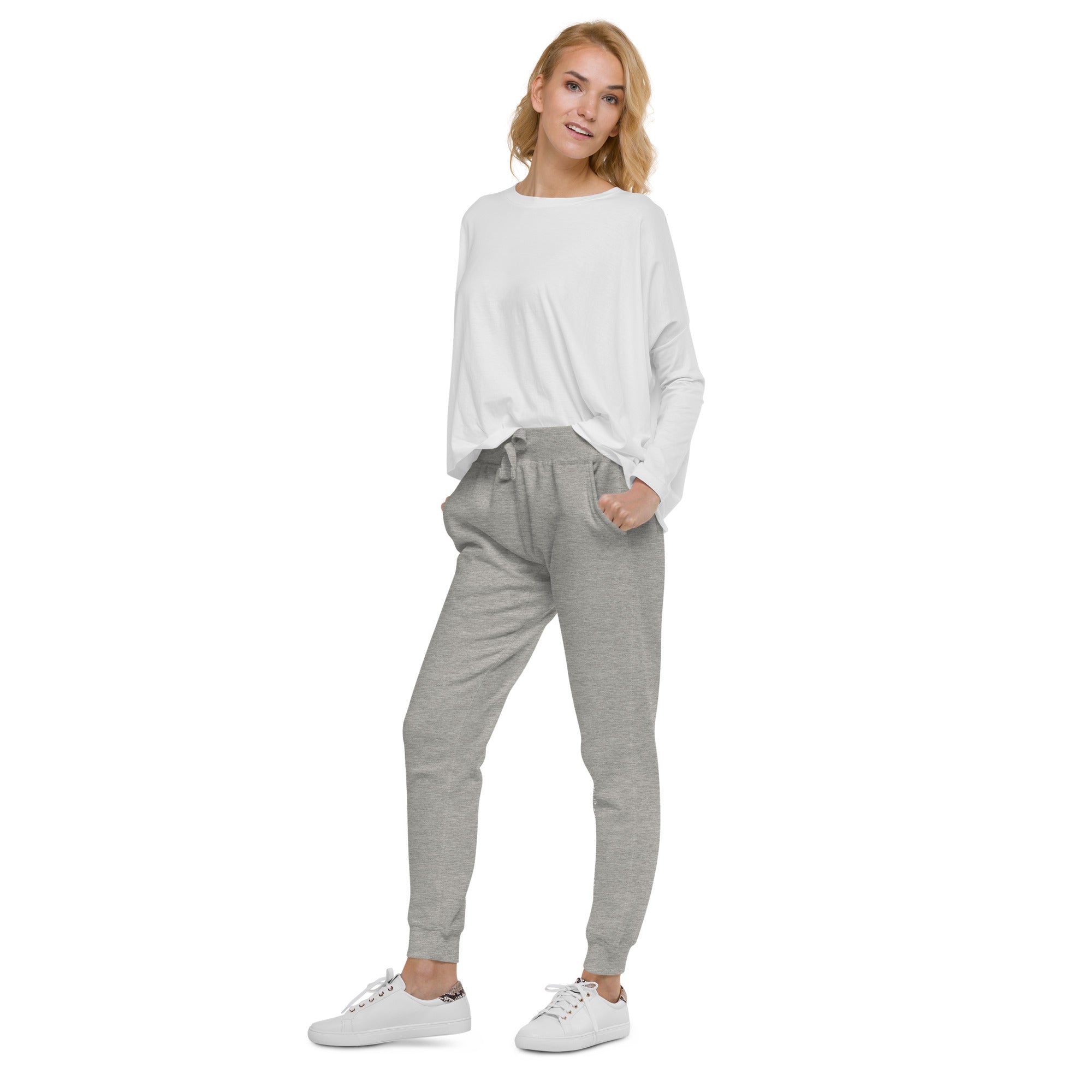 Unisex fleece sweatpants - Ah Ha Small Font