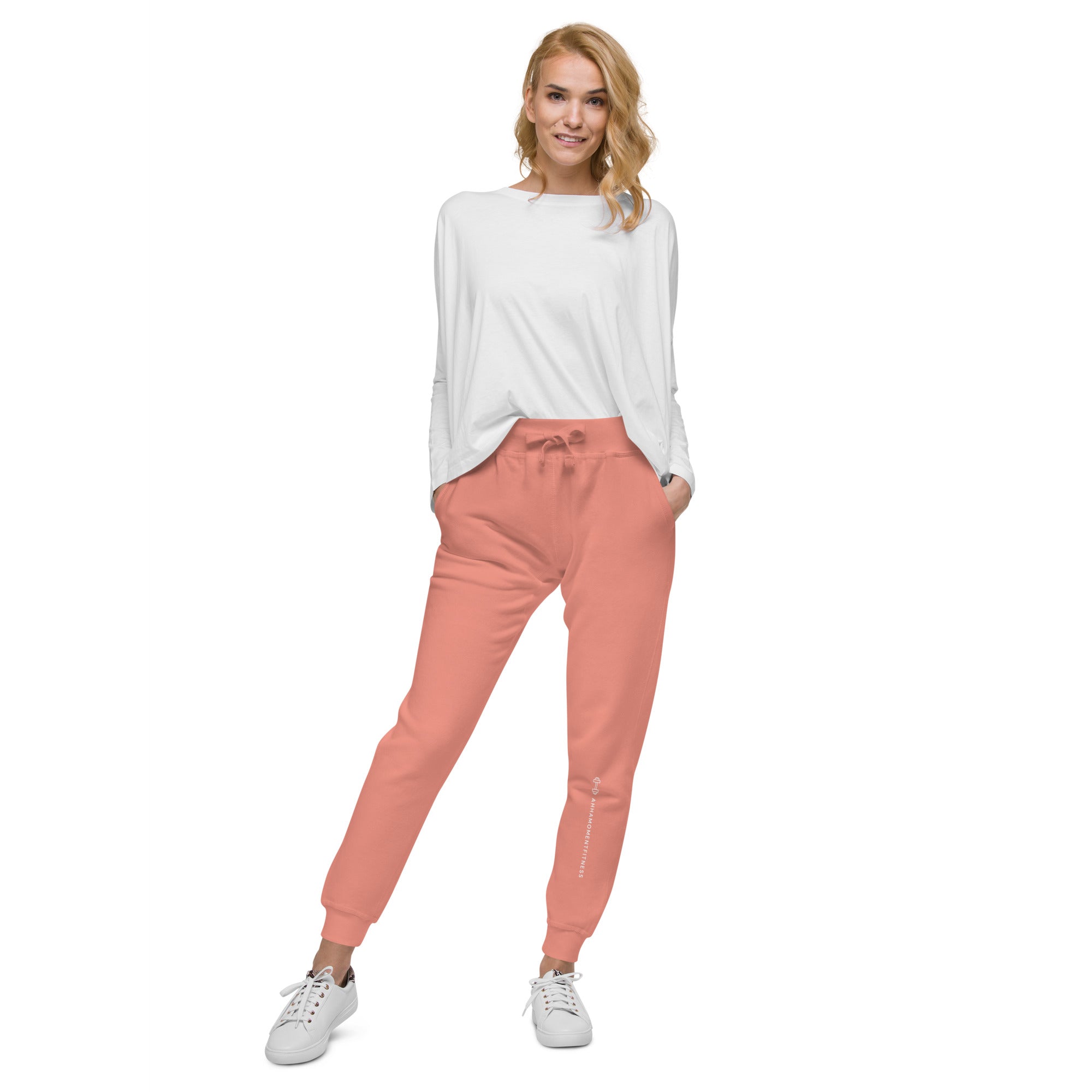 Unisex fleece sweatpants - Ah Ha Small Font