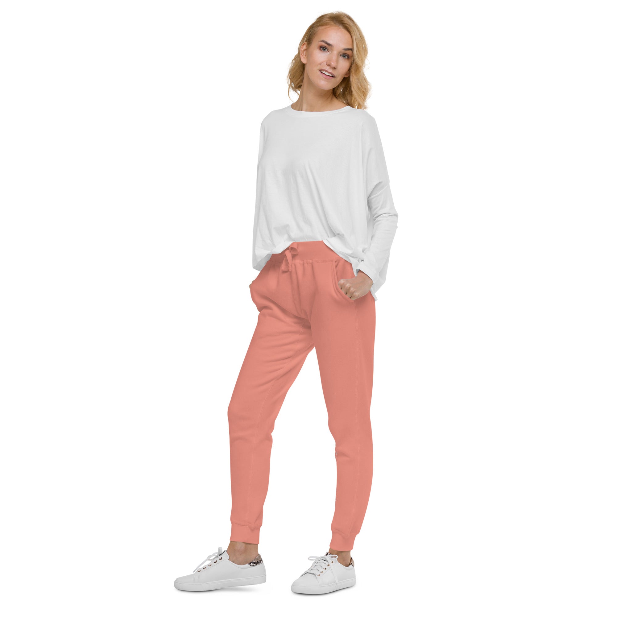 Unisex fleece sweatpants - Ah Ha Small Font
