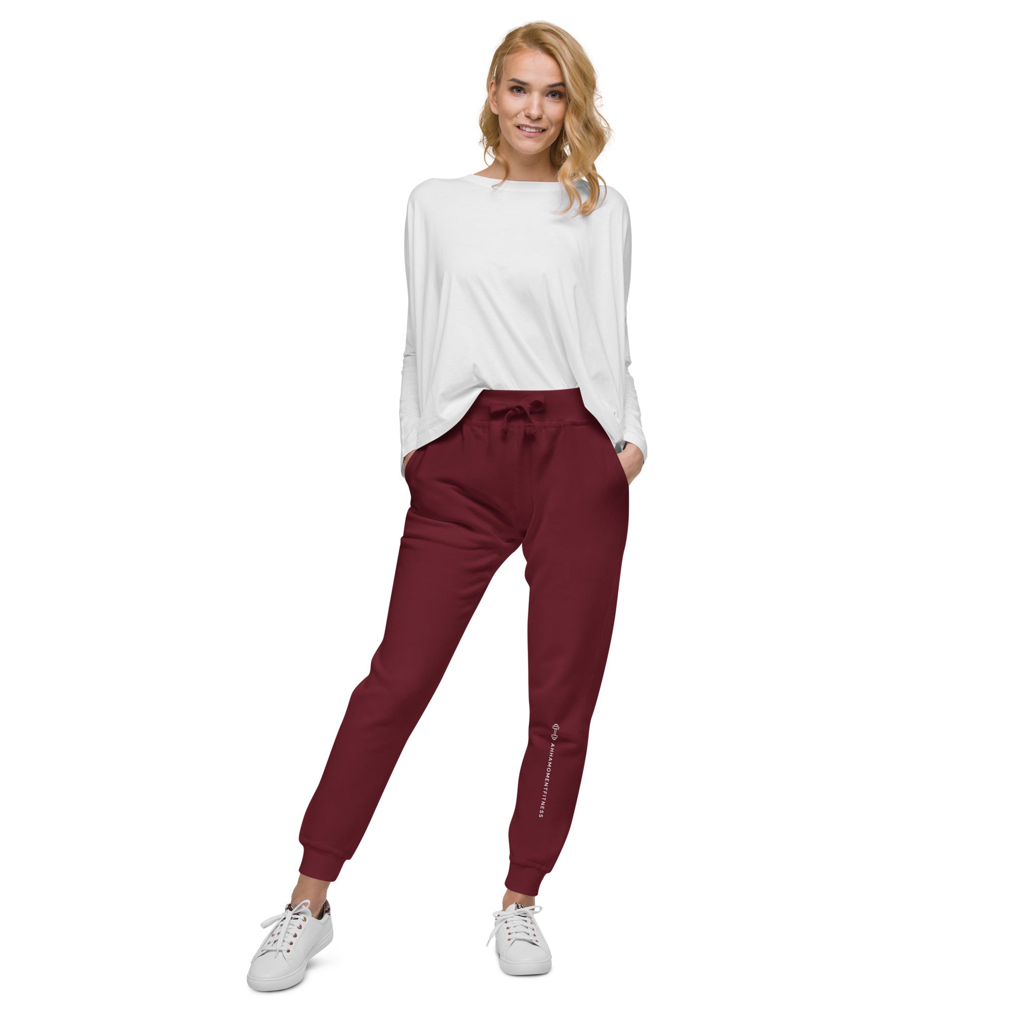 Unisex fleece sweatpants - Ah Ha Small Font