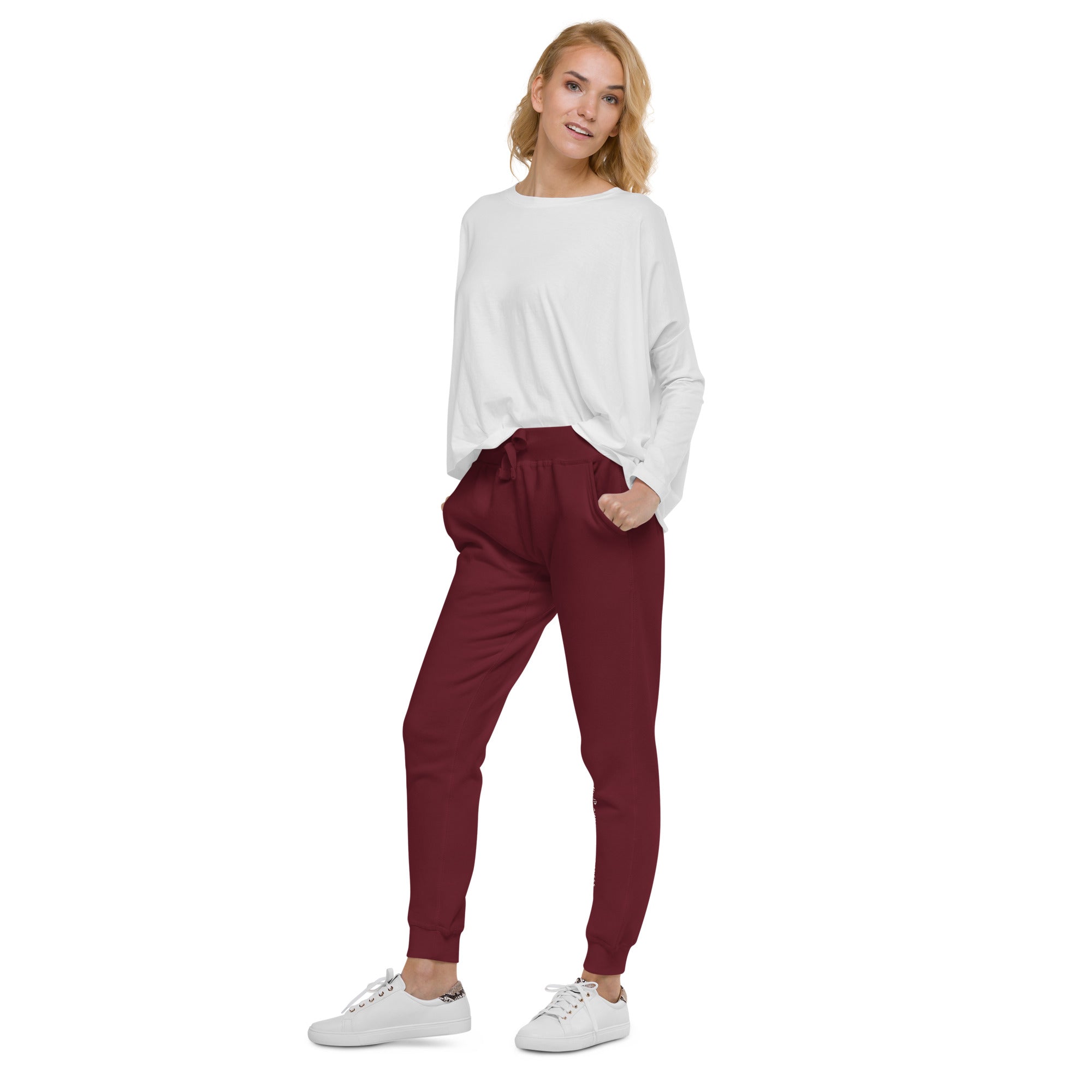 Unisex fleece sweatpants - Ah Ha Small Font