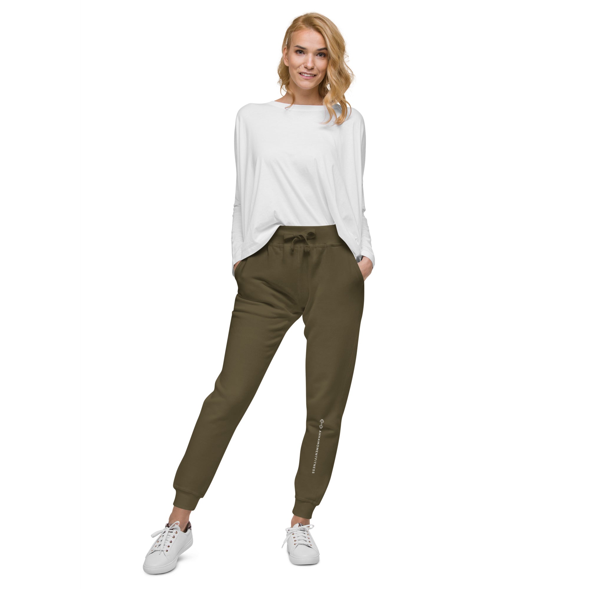 Unisex fleece sweatpants - Ah Ha Small Font