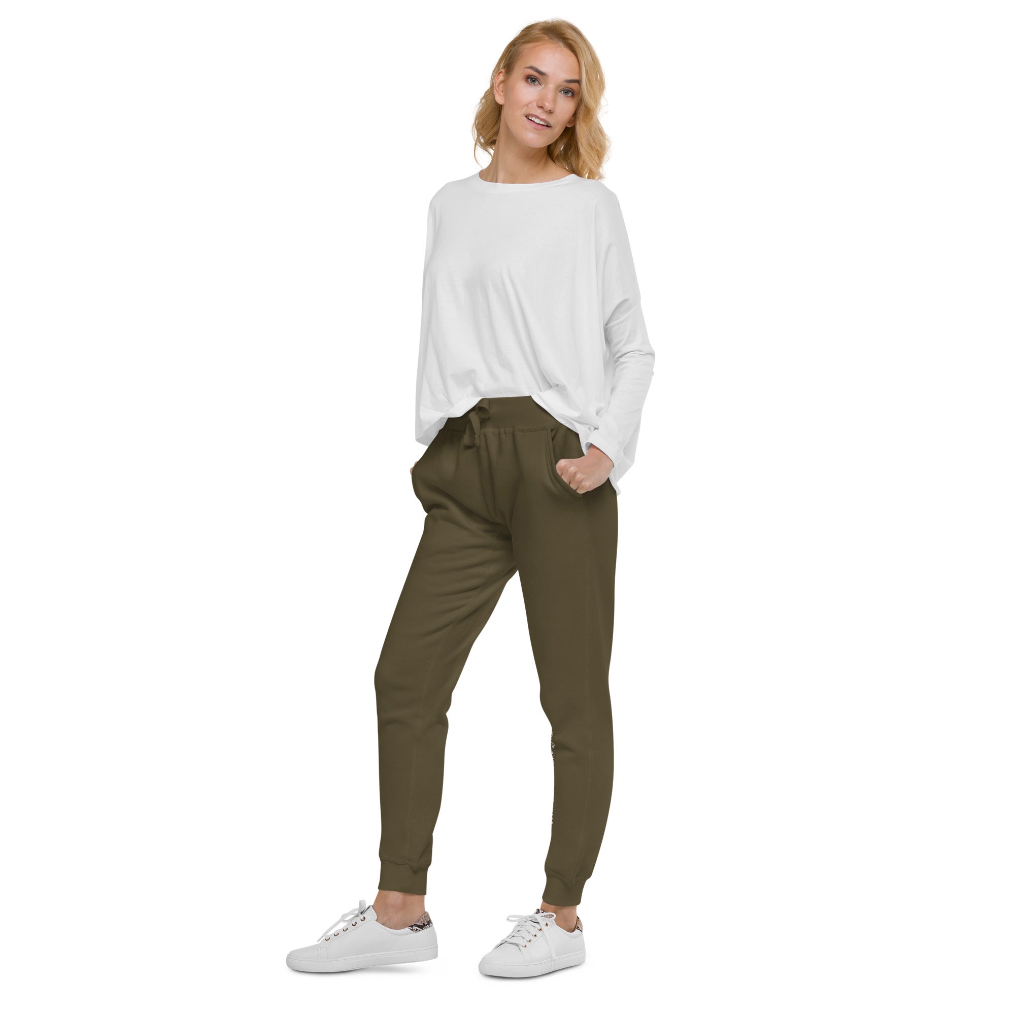 Unisex fleece sweatpants - Ah Ha Small Font