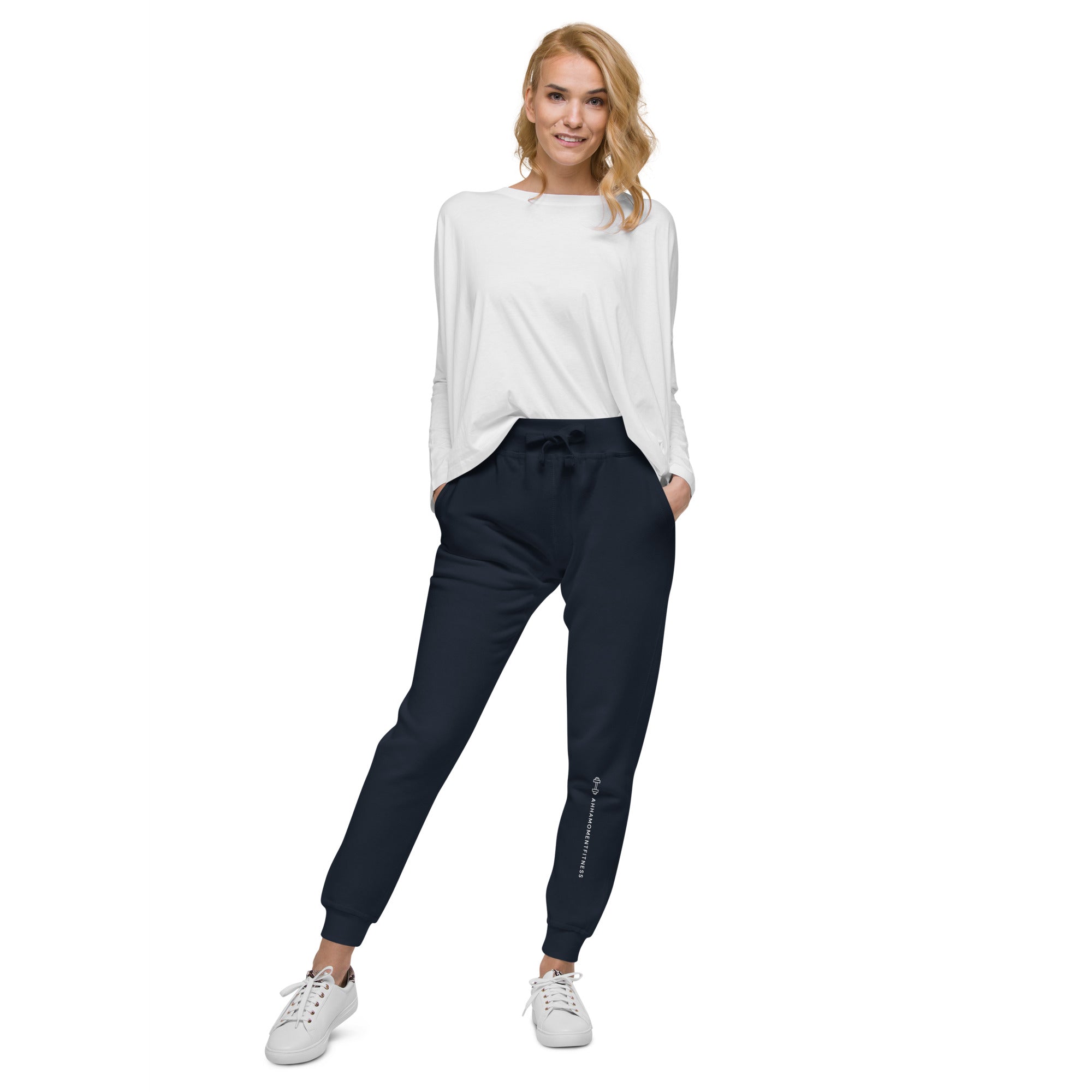 Unisex fleece sweatpants - Ah Ha Small Font