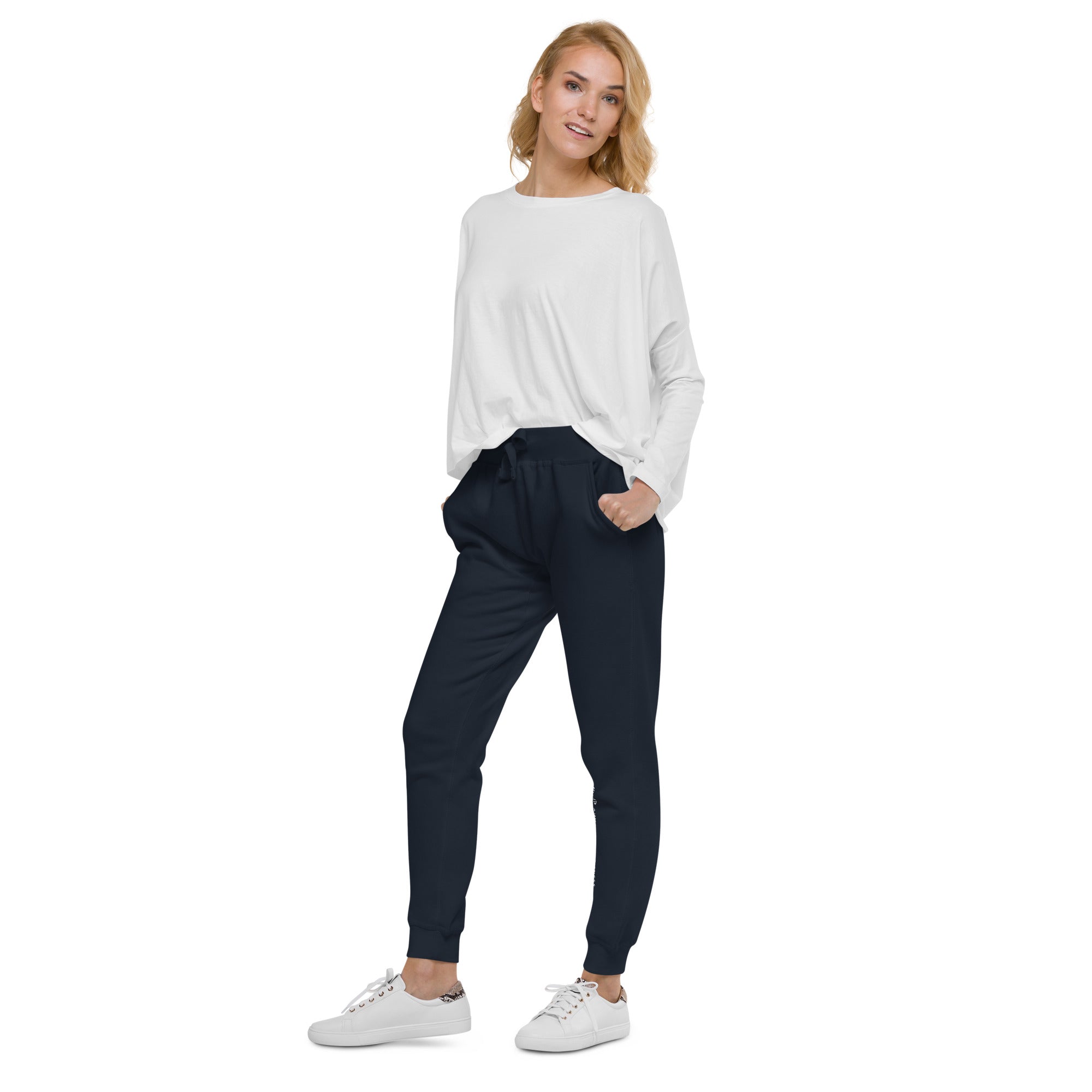 Unisex fleece sweatpants - Ah Ha Small Font