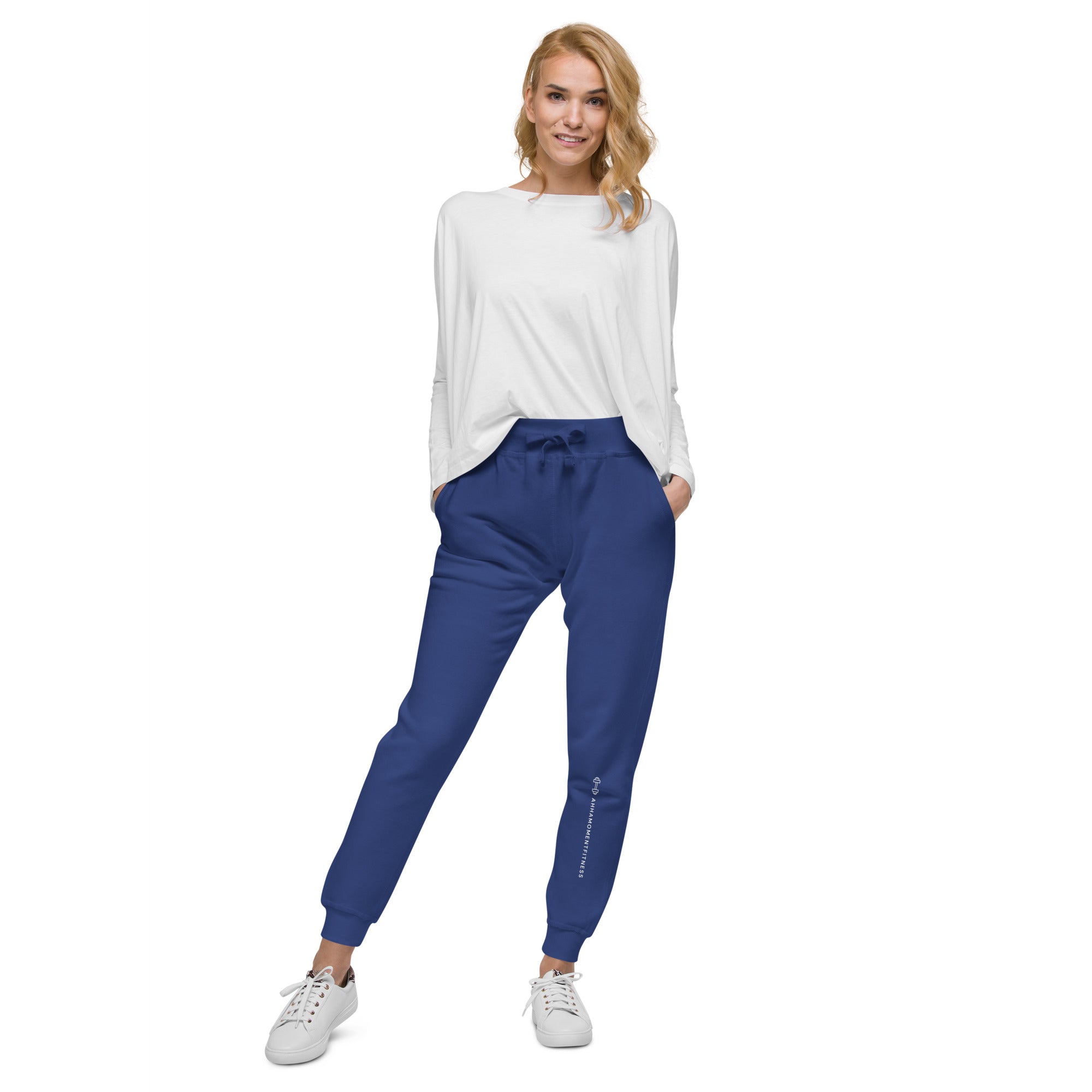 Unisex fleece sweatpants - Ah Ha Small Font