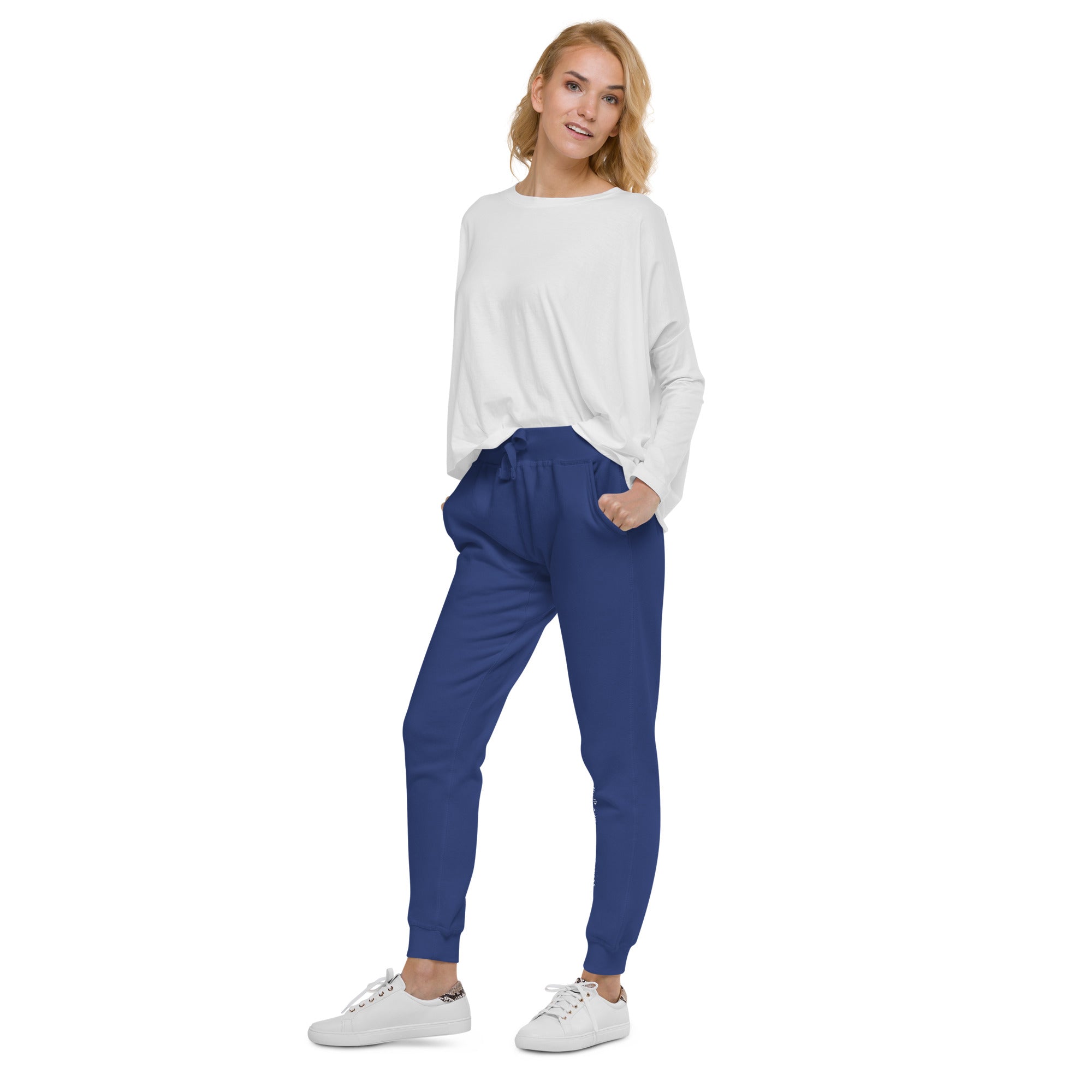 Unisex fleece sweatpants - Ah Ha Small Font