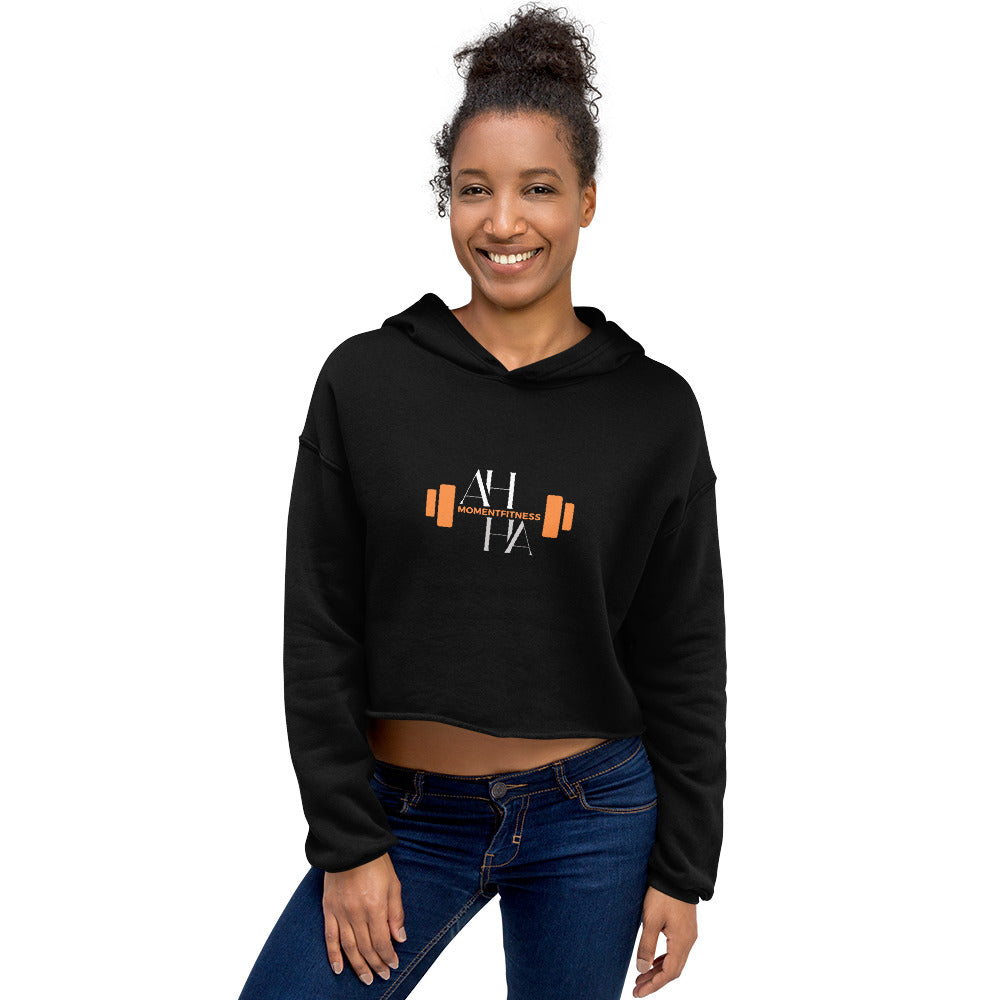 Crop Hoodie - Ah Ha Dumbbell
