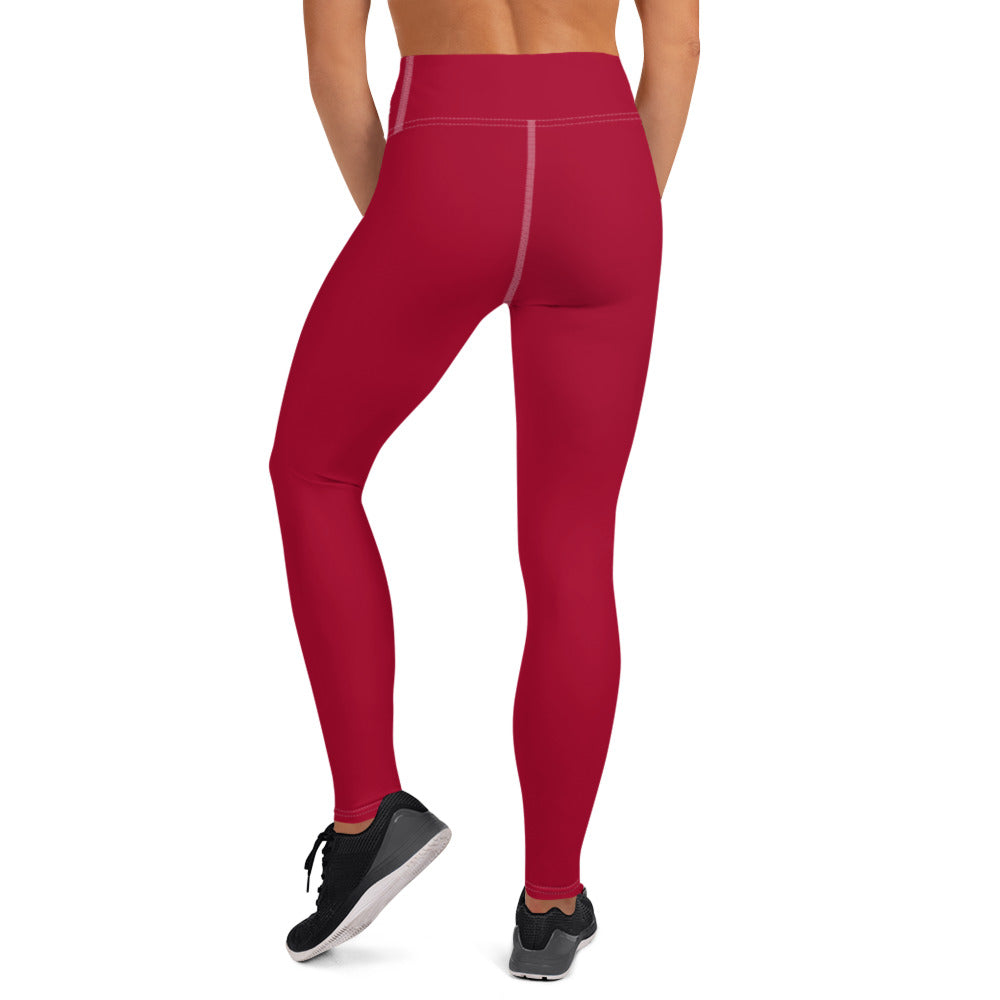 Yoga Leggings - The Time Is Now Red