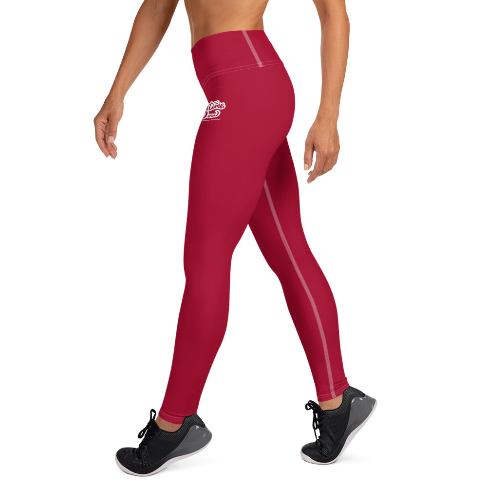 Yoga Leggings - The Time Is Now Red