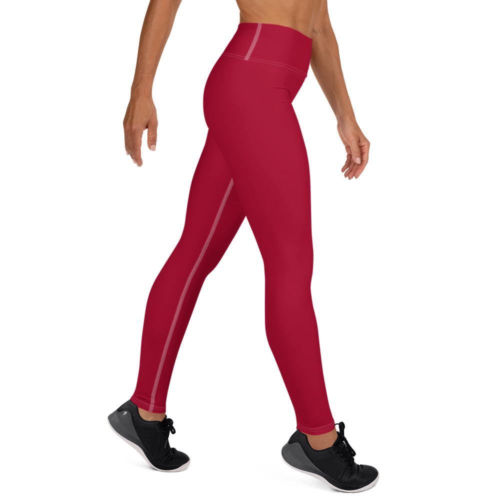 Yoga Leggings - The Time Is Now Red