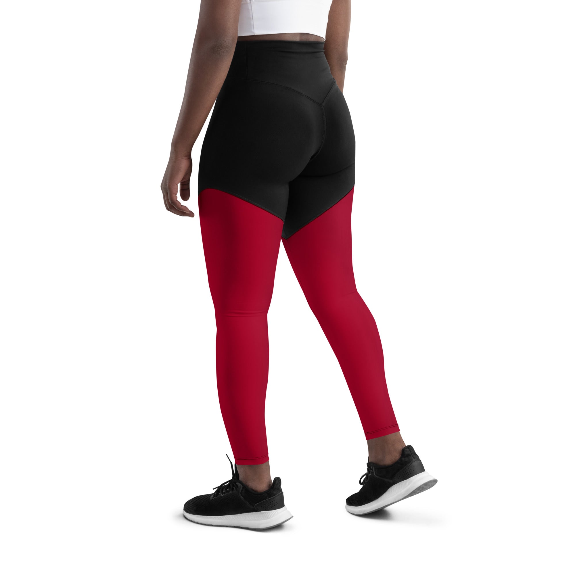 Sports Leggings - Ah Ha Small Font Red