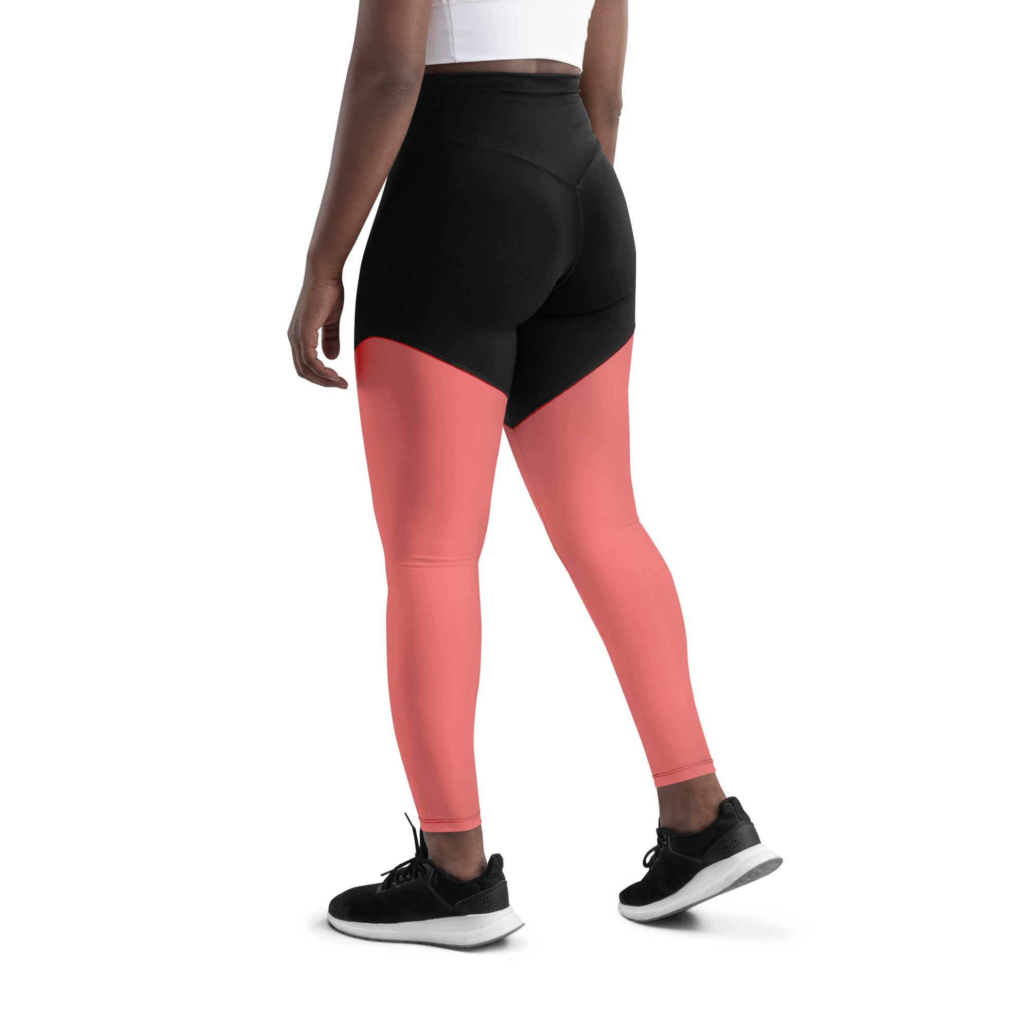 Sports Leggings - Ah Ha Small Font Pink