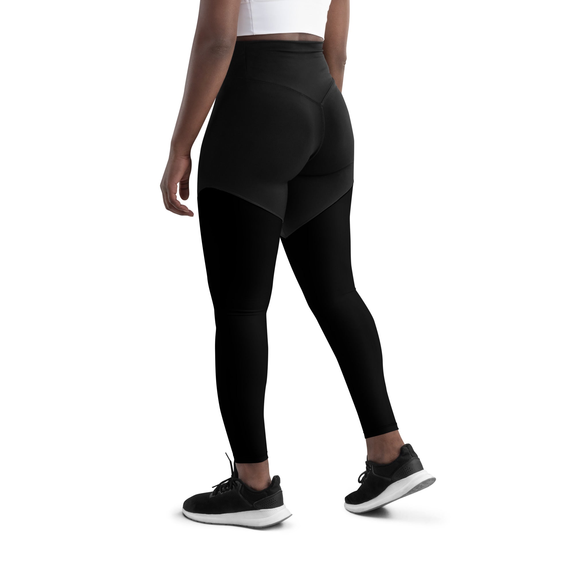 Sports Leggings - Ah Ha Small Font Black