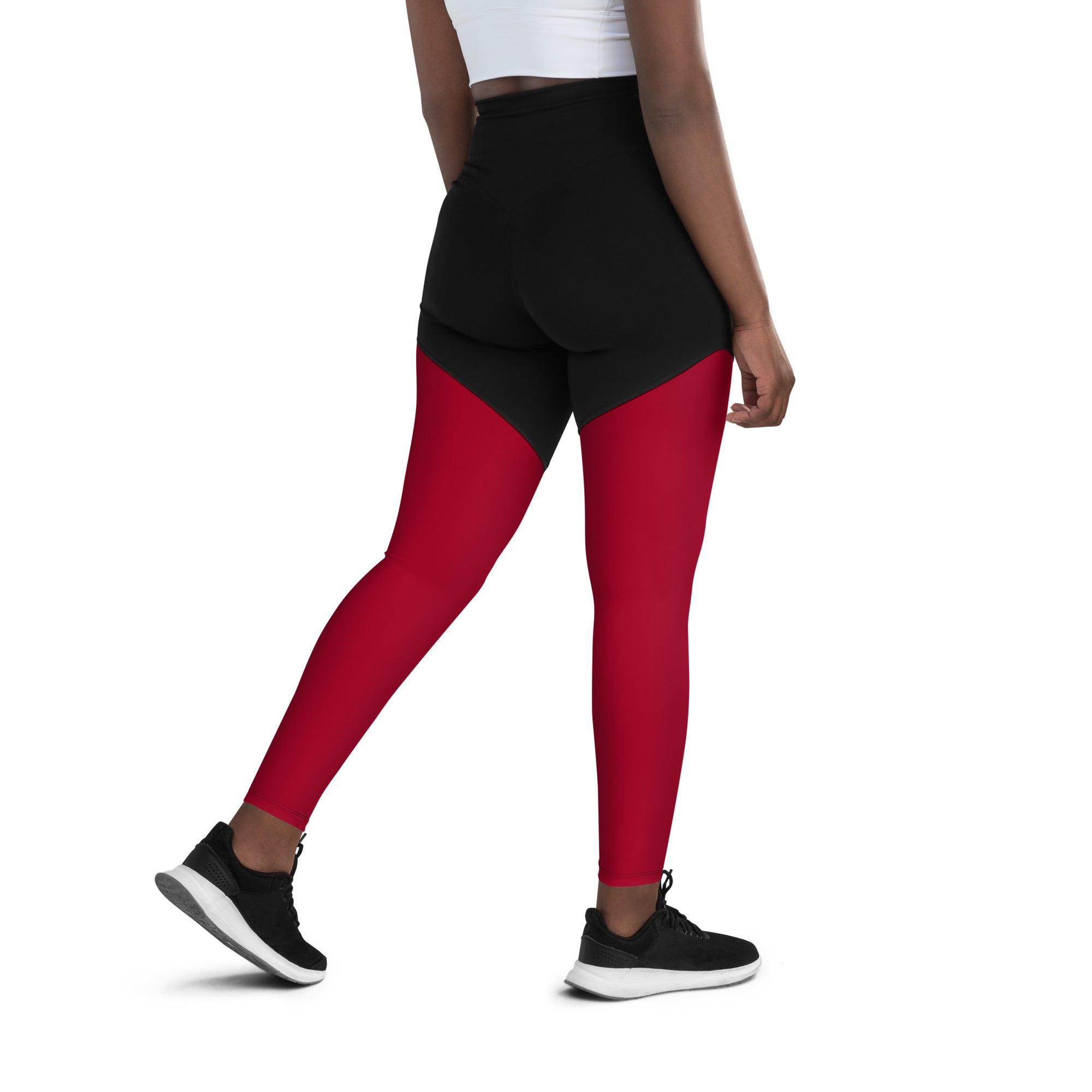 Sports Leggings - Ah Ha Small Font Red