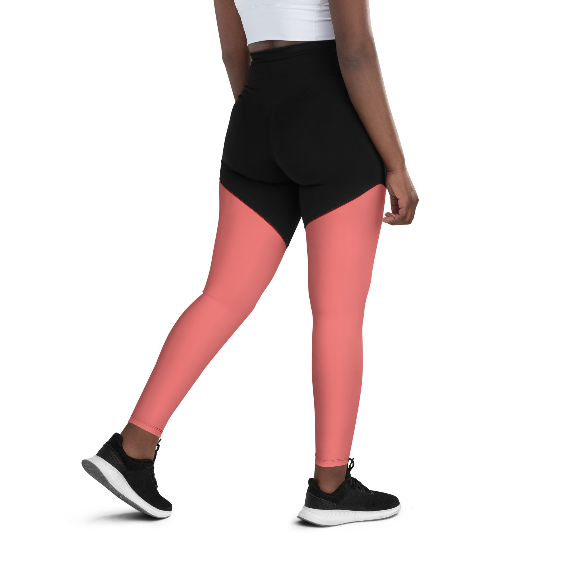 Sports Leggings - Ah Ha Small Font Pink