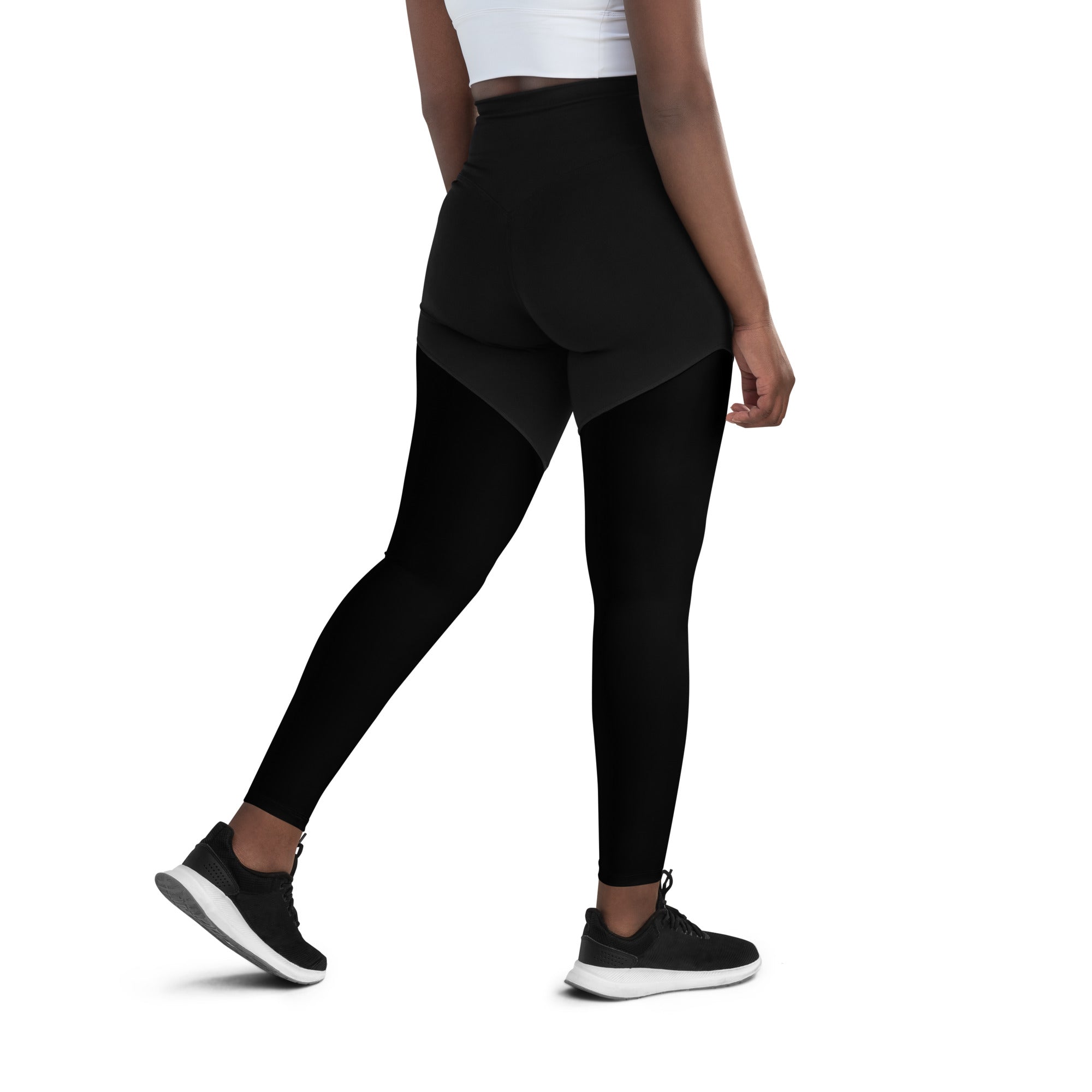 Sports Leggings - Ah Ha Small Font Black