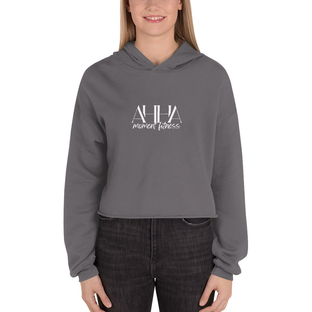 Crop Hoodie - Ah Ha Large Font